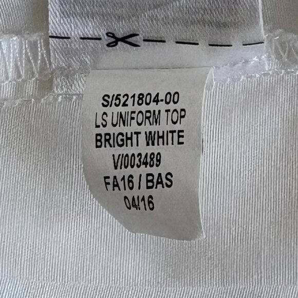 Old Navy Girls' Long Sleeve Bright White Uniform Blouse - Picture 6 of 6